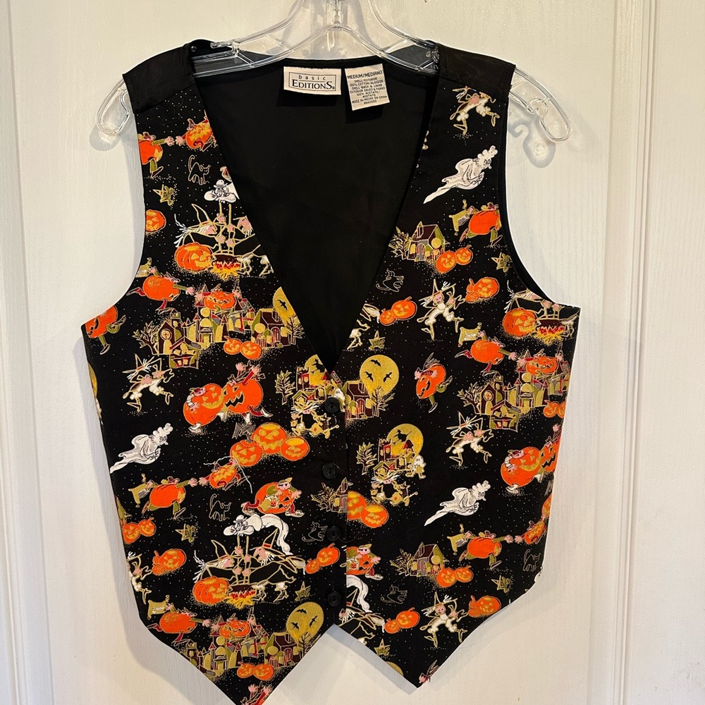 Vintage Basic Editions Witch Ghost Cat Haunted Pu… - image 1